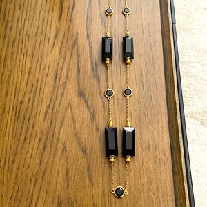 SALE!  Kate spade black gold long necklace - gorgeous!